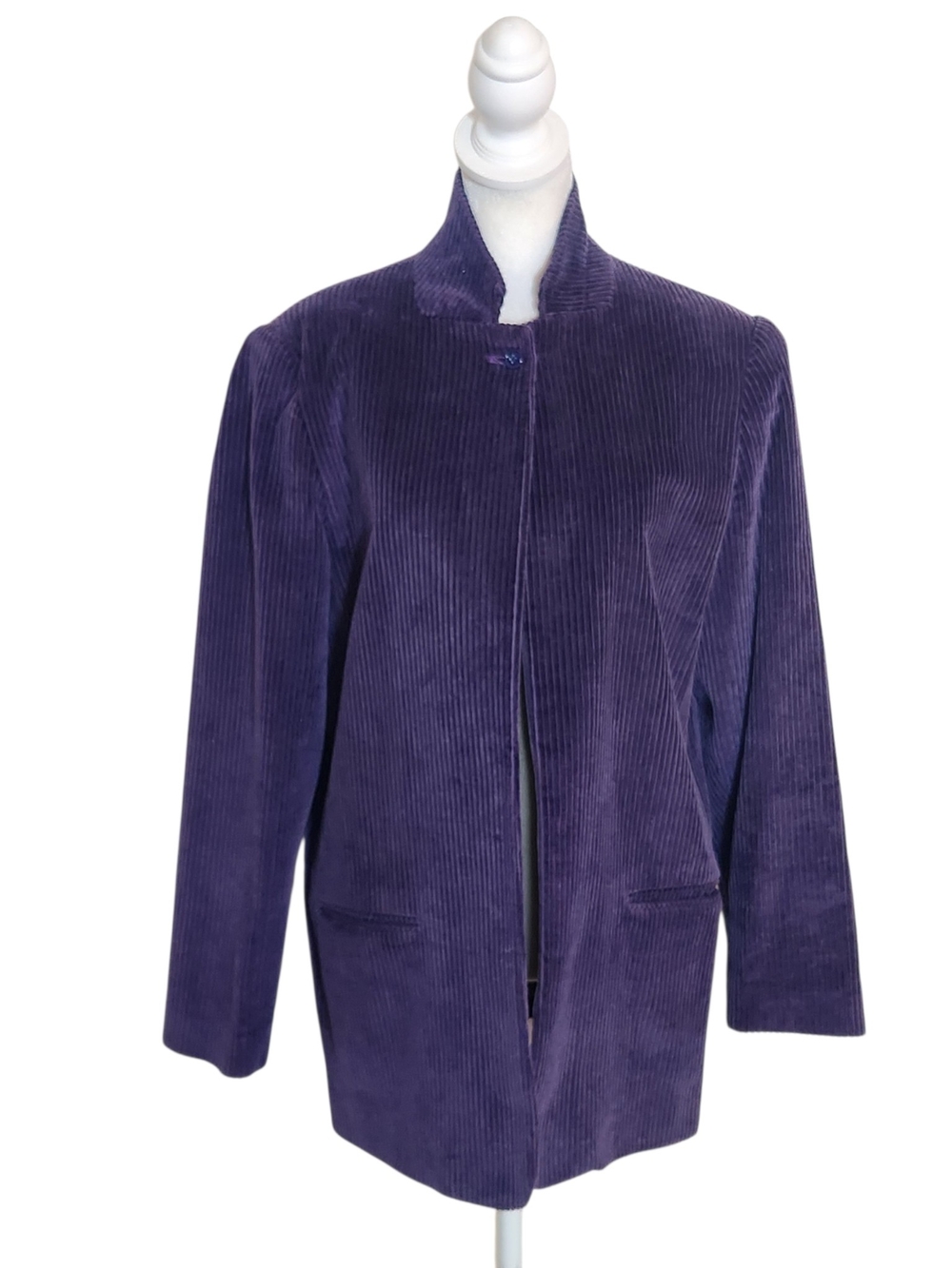 MM Cohn Purple Vintage 90s Velvet Corduroy Blazer Size 10